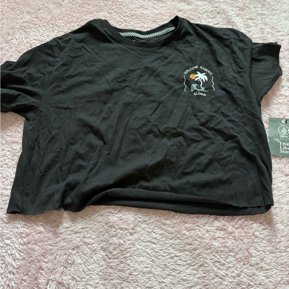 Volcom Black Aloha Kids Tee